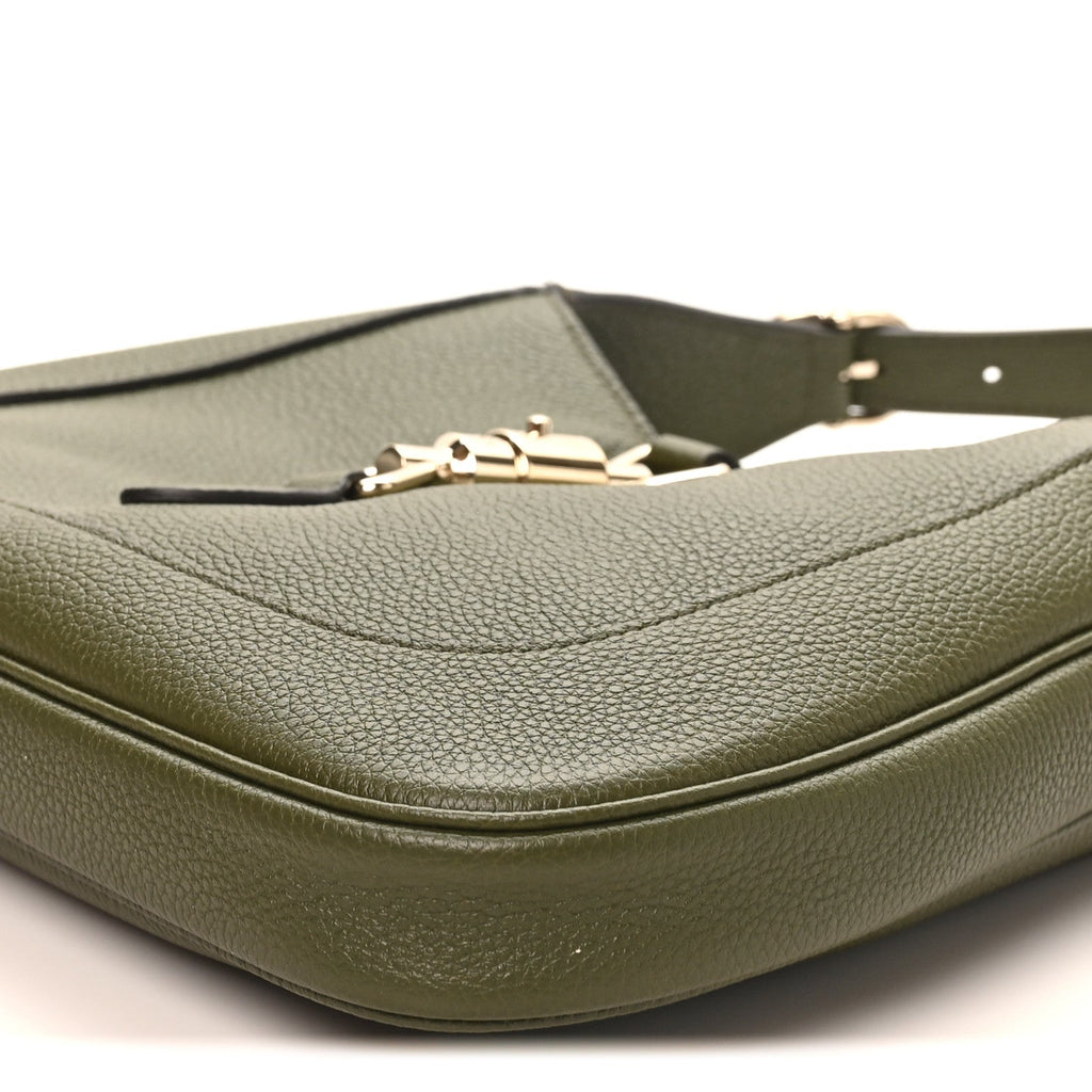 Grand Prix Calfskin Web Medium Jackie 1961 Hobo Dark Green