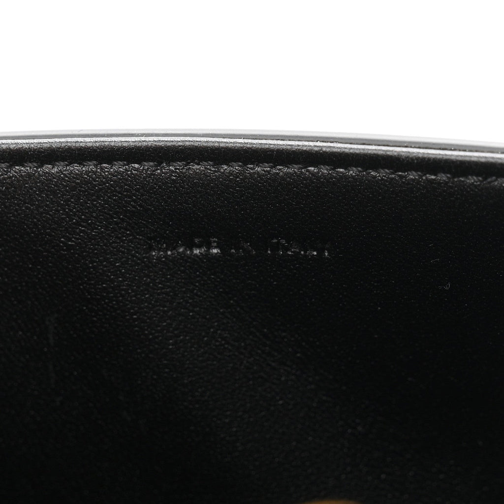 Shiny Calfskin Triomphe Shoulder Bag Black