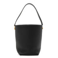 Grained Calfskin Small N/S Hook Tote Black