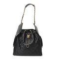Caviar Quilted Medium Chanel 25 Handbag Black
