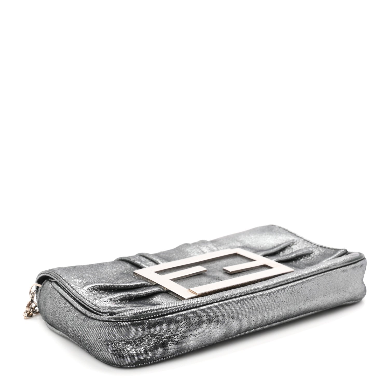 Metallic Calfskin Mia Pochette Silver