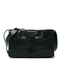 Paper Calfskin Maxi Intreccio Cassette Crossbody Bag Inkwell