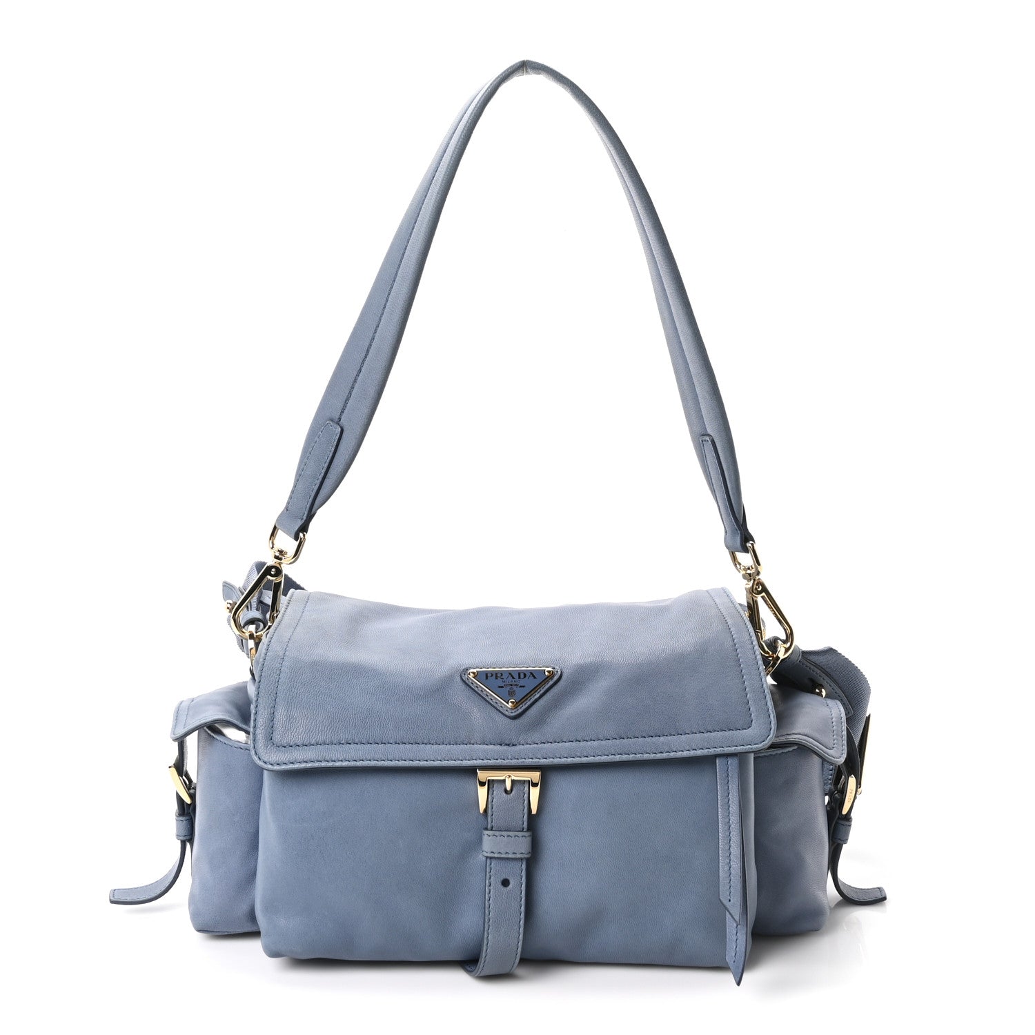 Nappa Medium Explore Shoulder Bag Aviation Blue