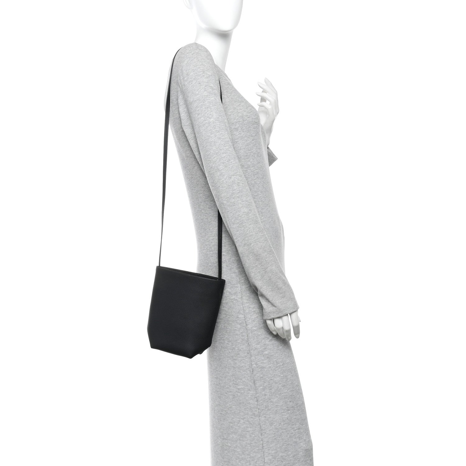 Grained Calfskin Small N/S Park Crossbody Black
