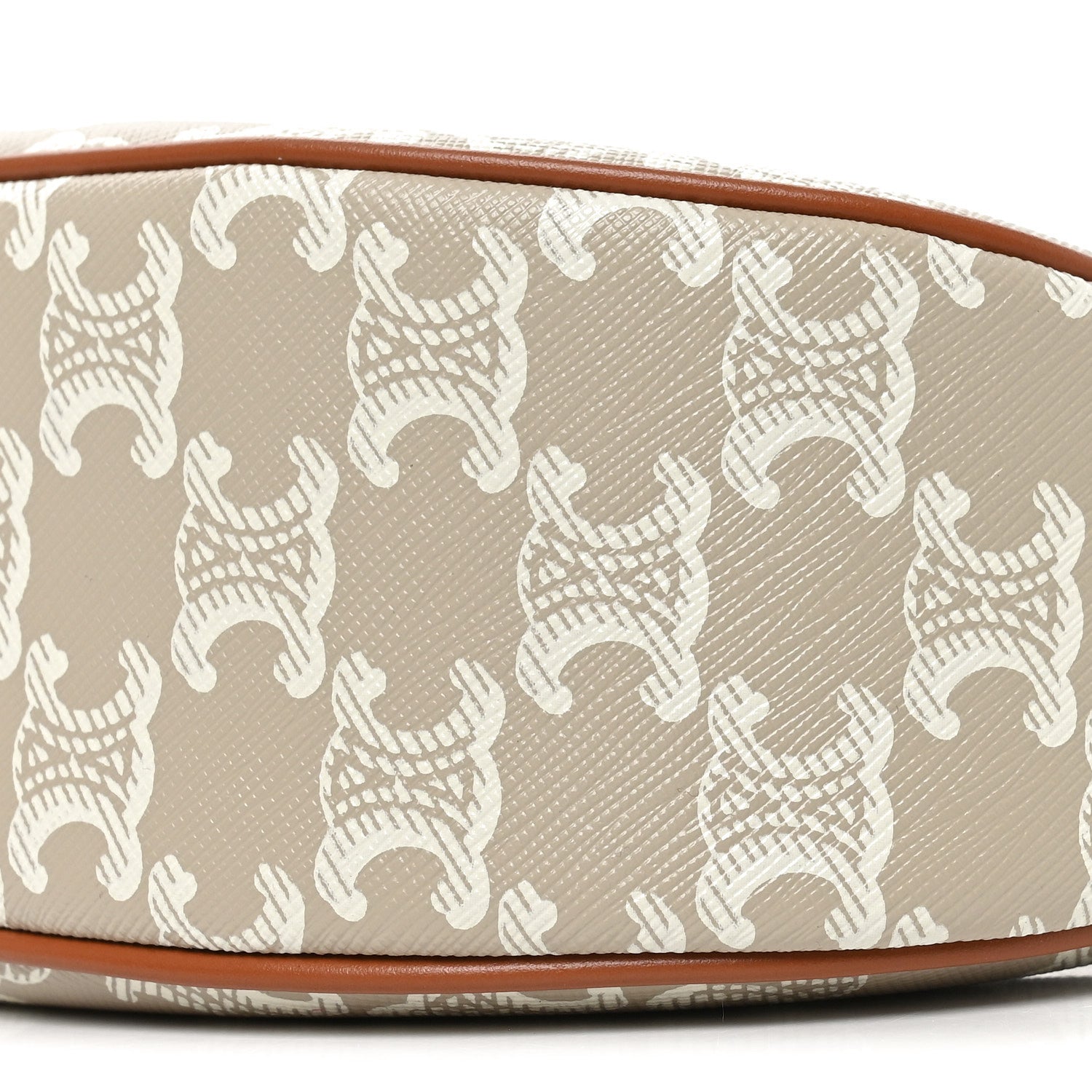 Canvas Calfskin Ava Triomphe Shoulder Bag Grege