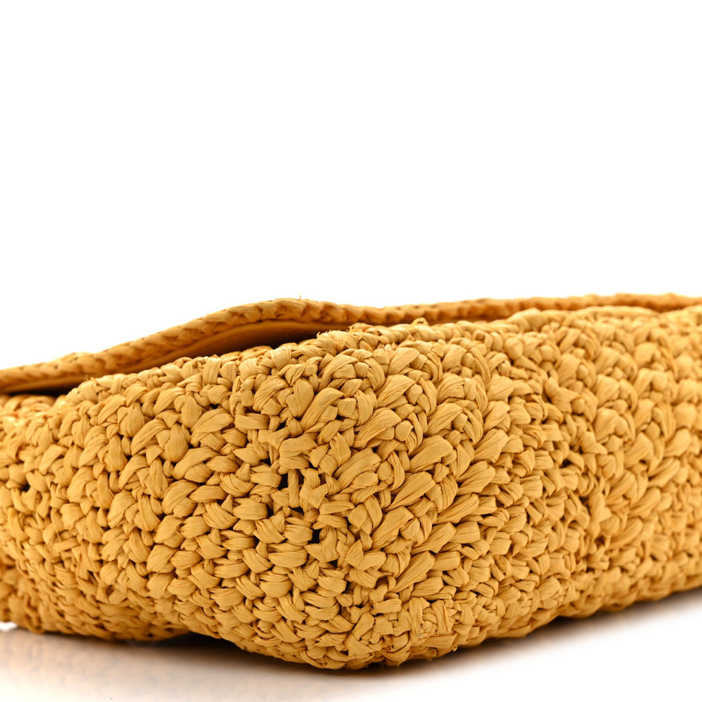 Raffia Monogram Medium Jamie Wheat