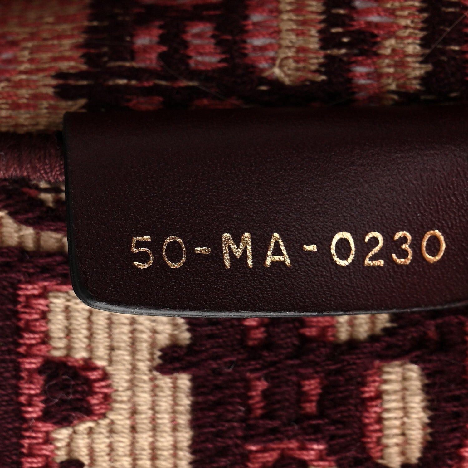 Oblique Large Book Tote Burgundy Multicolor