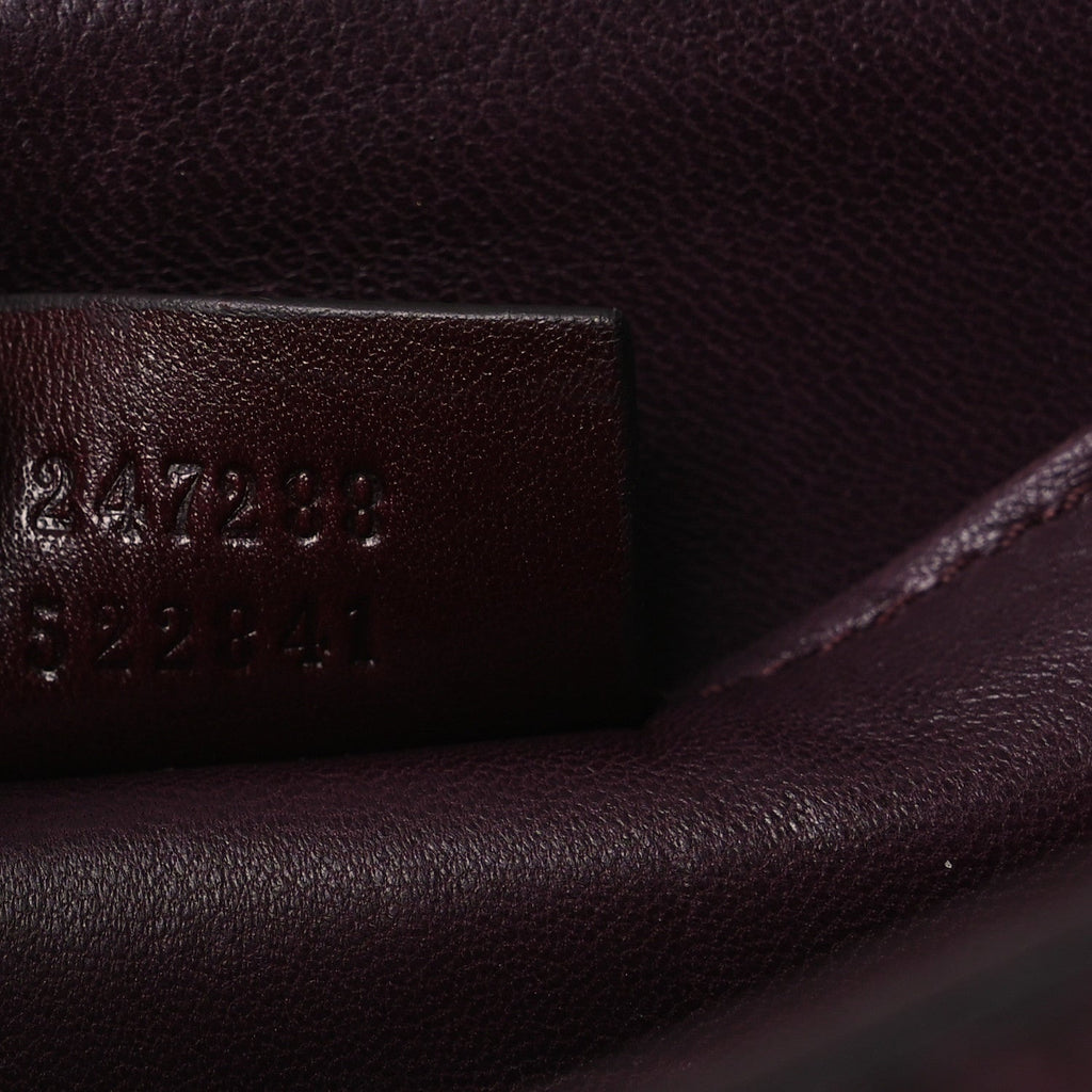 Snakeskin G Night Clutch Burgundy Black