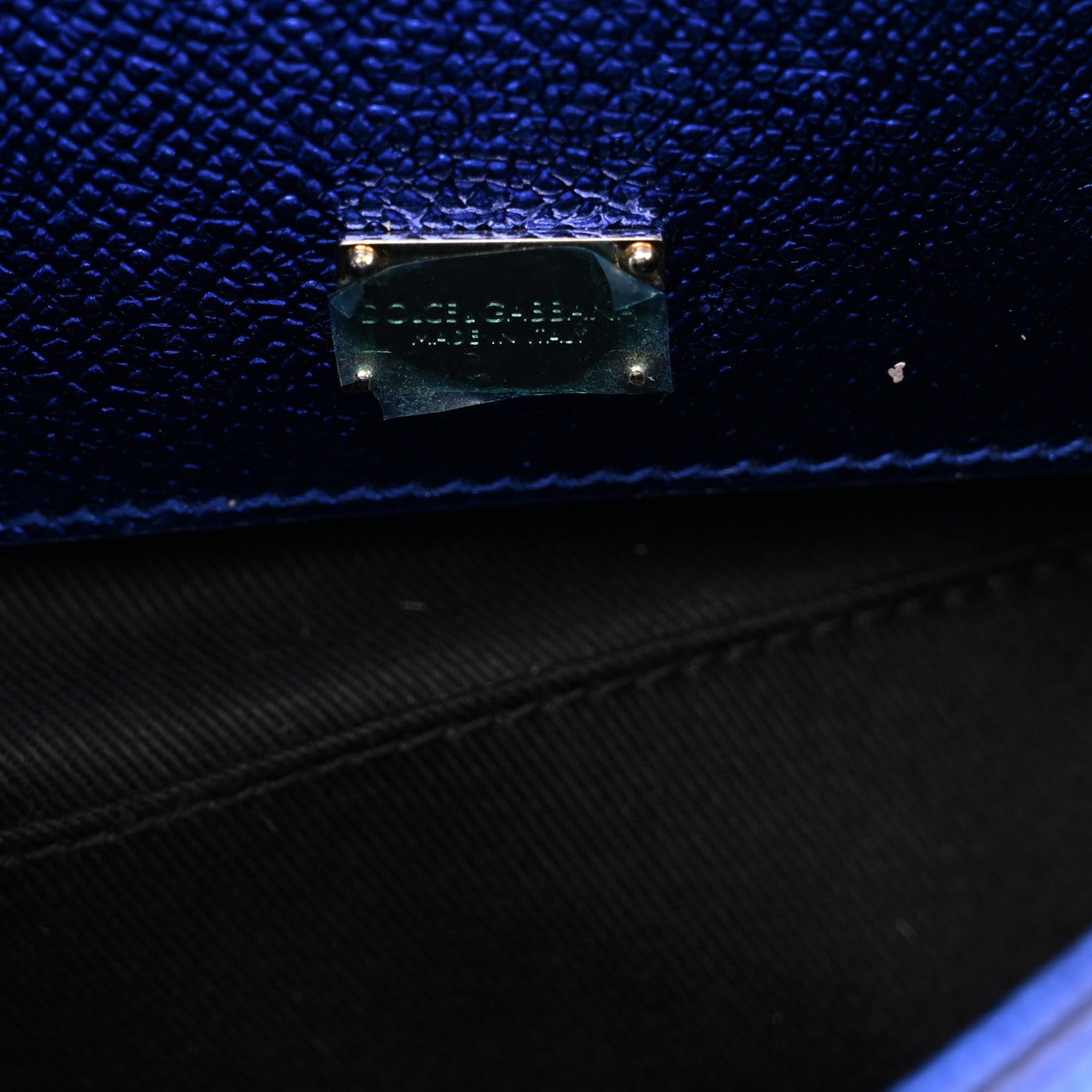 Metallic Dauphine Small Miss Sicily Satchel Blue
