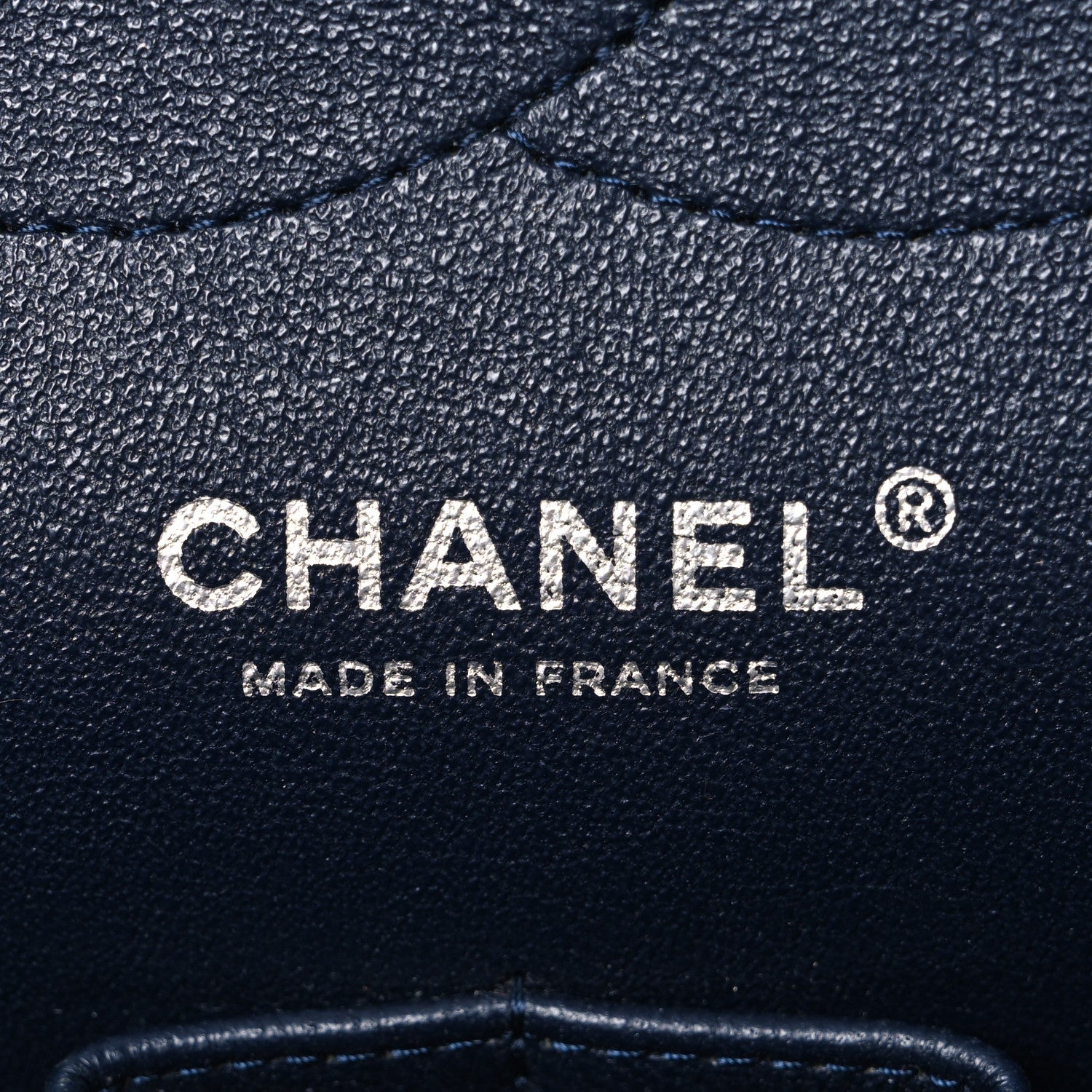 Lambskin Quilted Jumbo Double Flap Navy