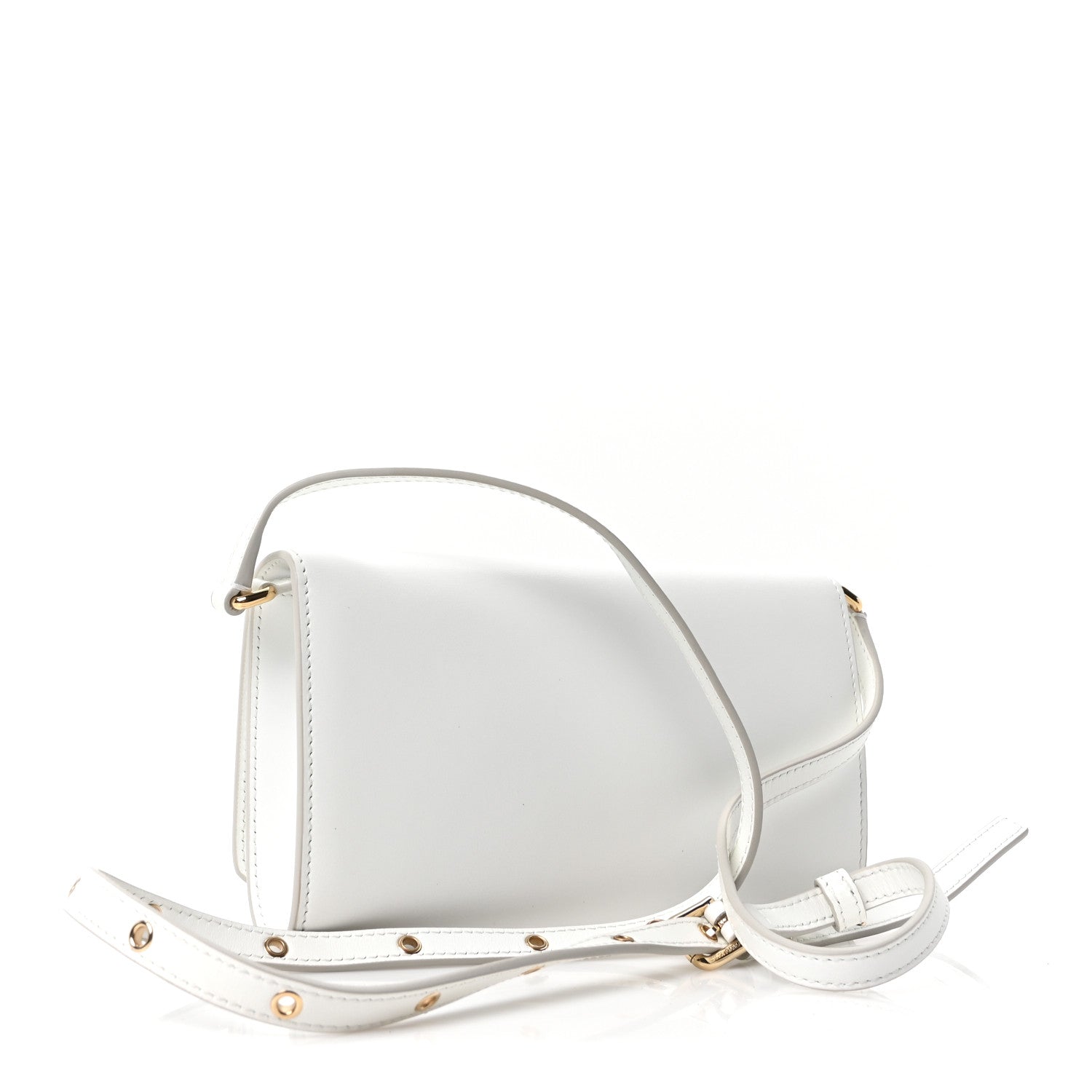 Calfskin DG Millennials Crossbody Bag White