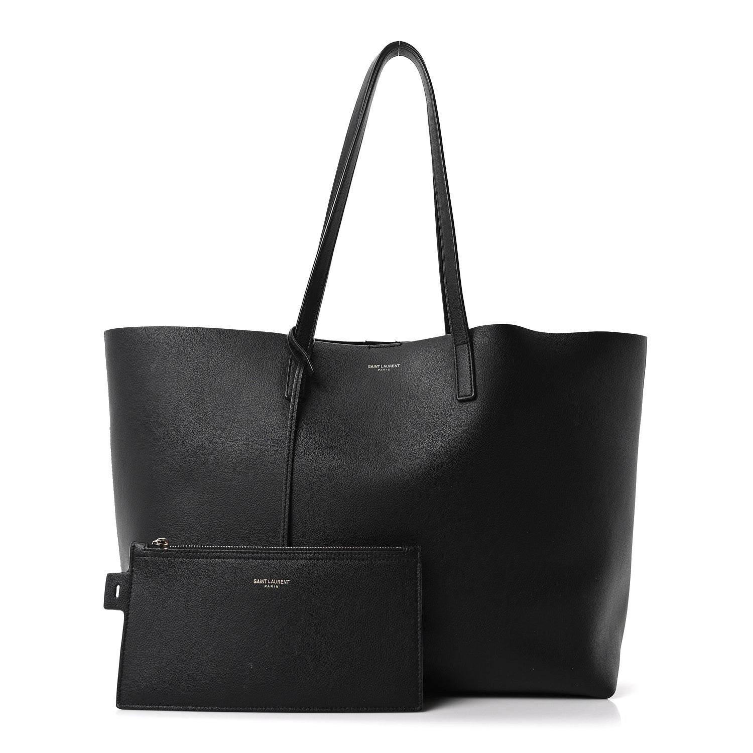 Calfskin Large Shopping Tote Black