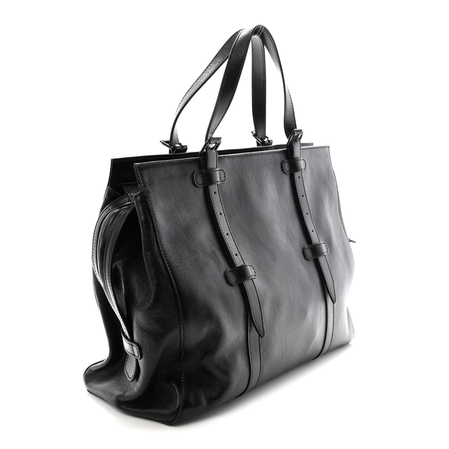 Piuma Lux Energy Monochrome Tonal GG Medium Tote Bag Black