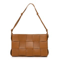 Calfskin Maxi Intrecciato Cassette Pouch On Strap Camel