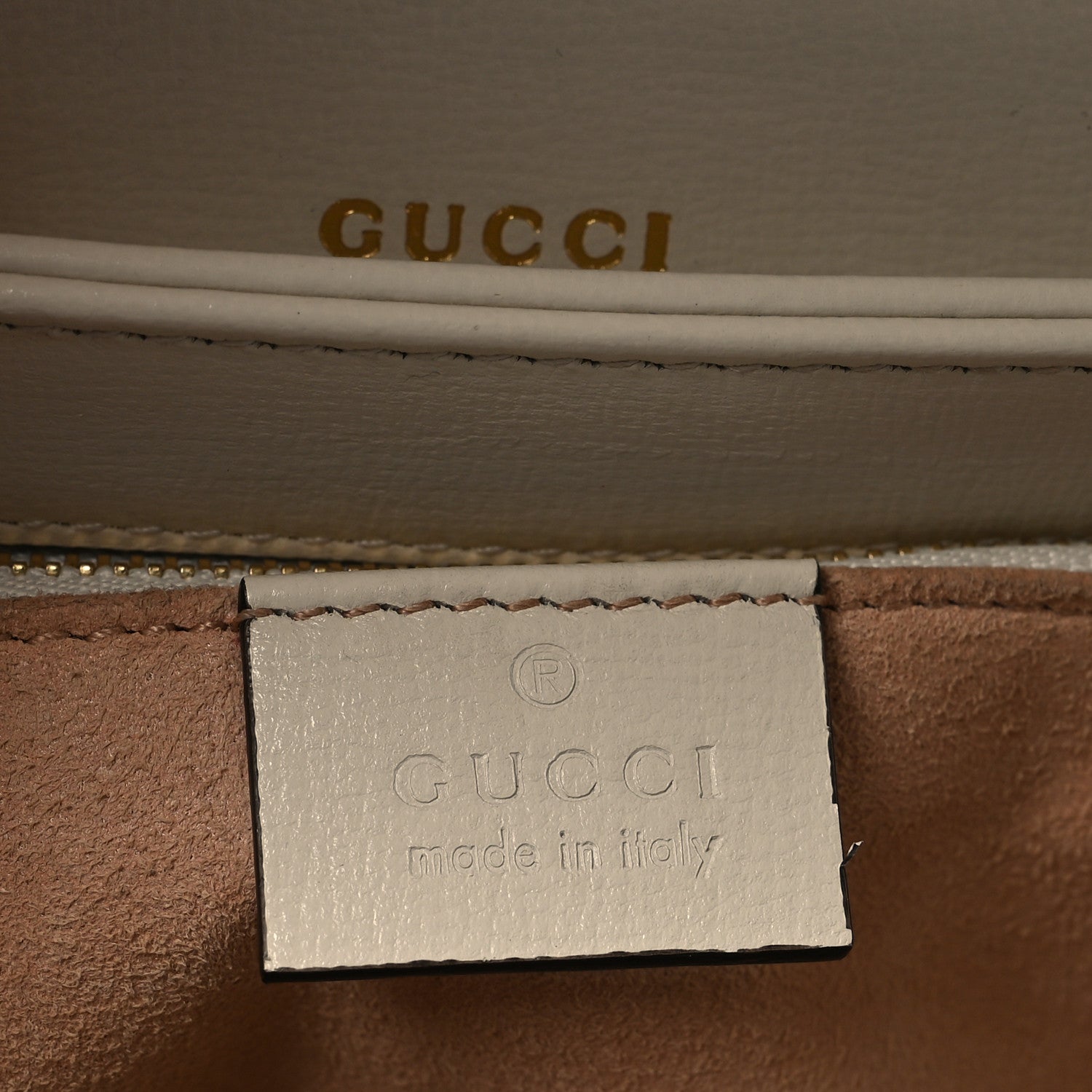 GG Supreme Monogram Horsebit 1955 Shoulder Bag Beige Mystic White