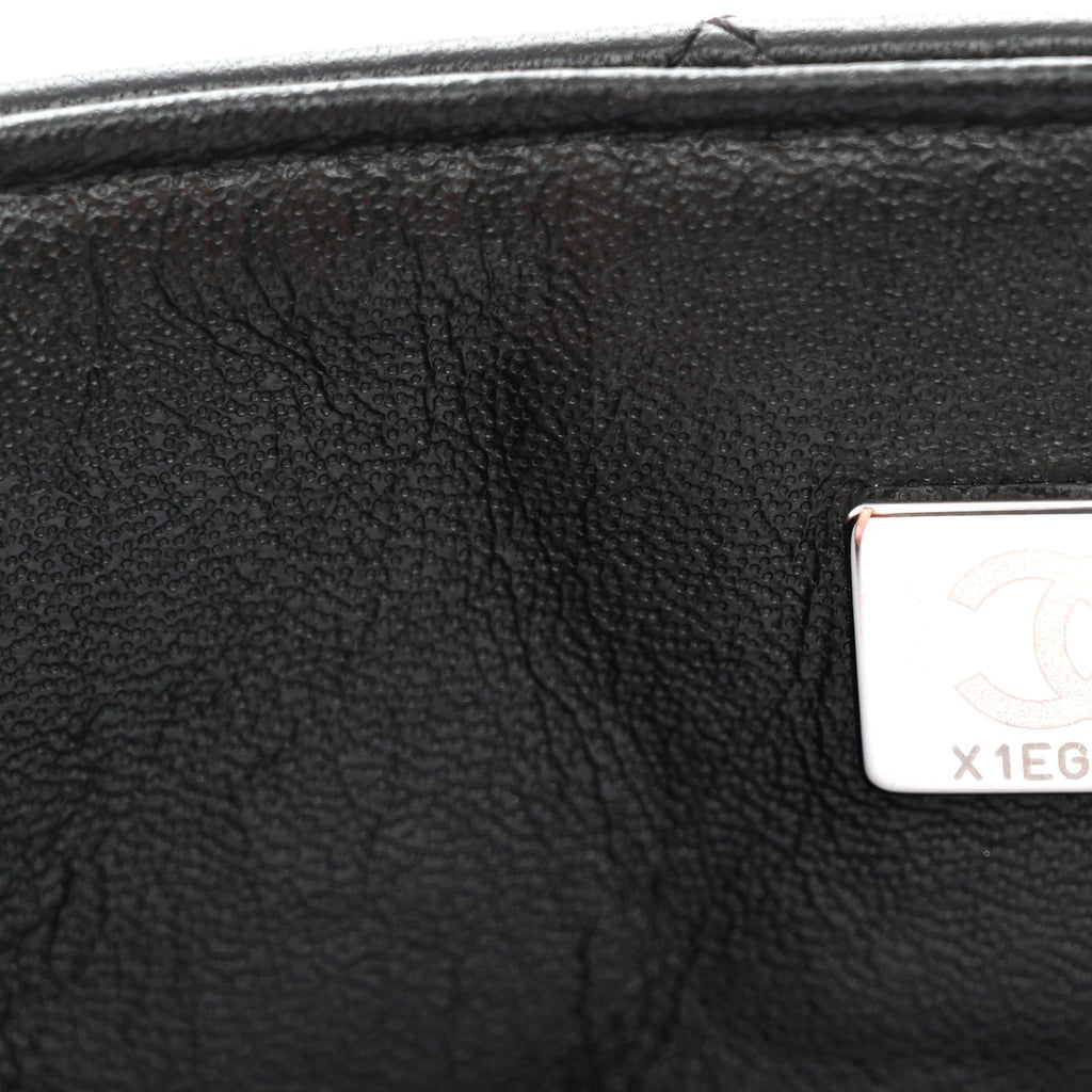 Lambskin Quilted Mini Rectangular Flap So Black