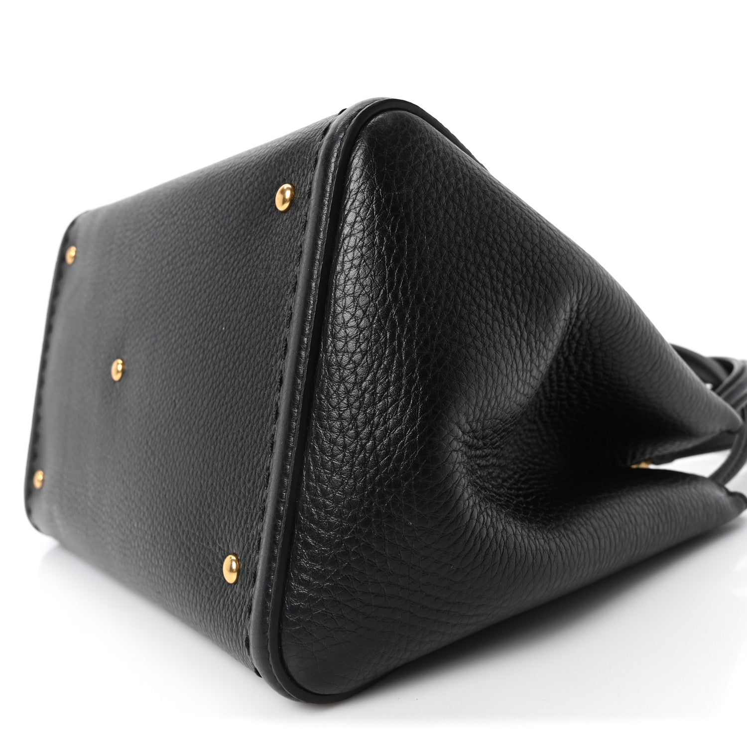 Soft Grainy Calfskin Alltime Medium Handbag Black