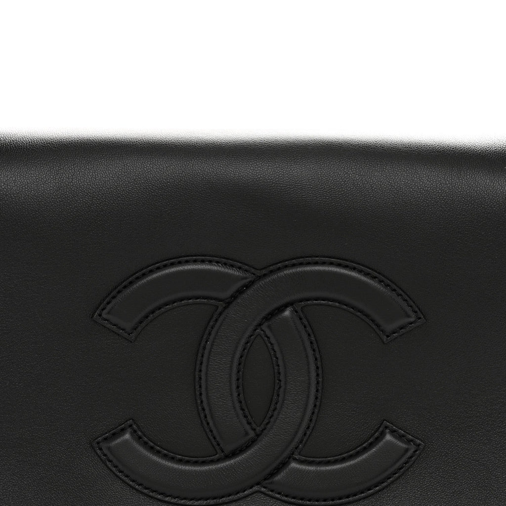 Lambskin CC Messenger Flap Black