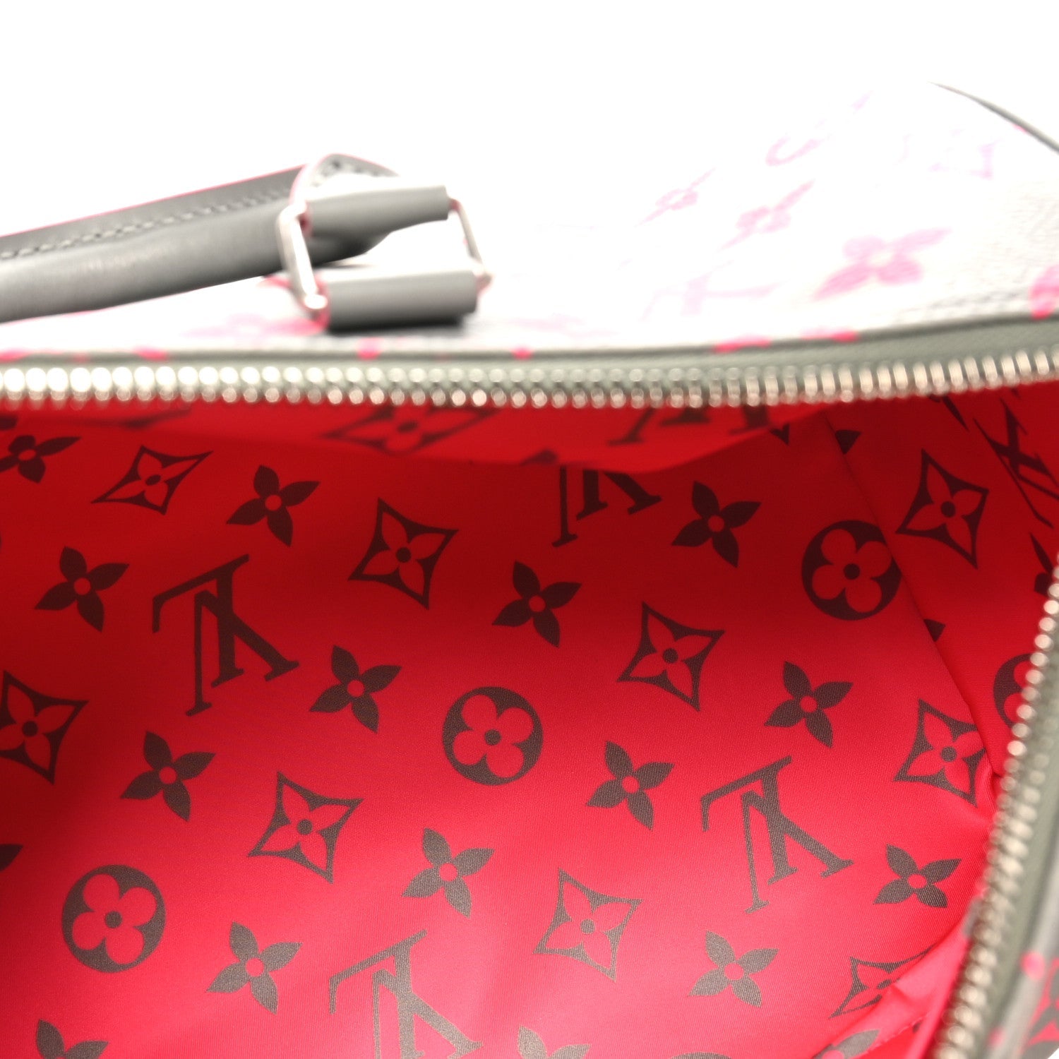 Monogram Glow Up Keepall Bandouliere 35 Grey Pink