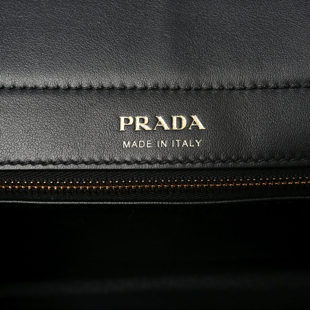 Calfskin Medium Enchaine Bag Black