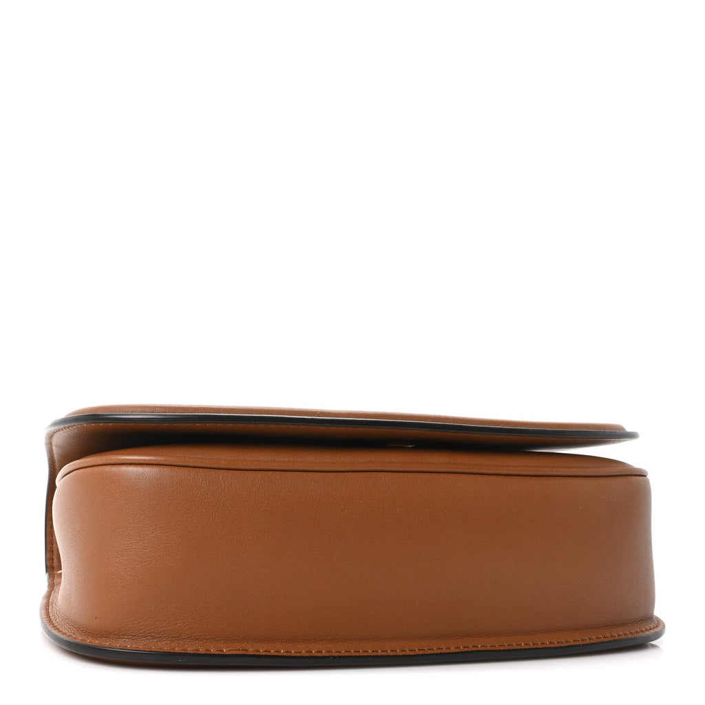 Roxy Calfskin Medium Blondie Top Handle Bag Brown