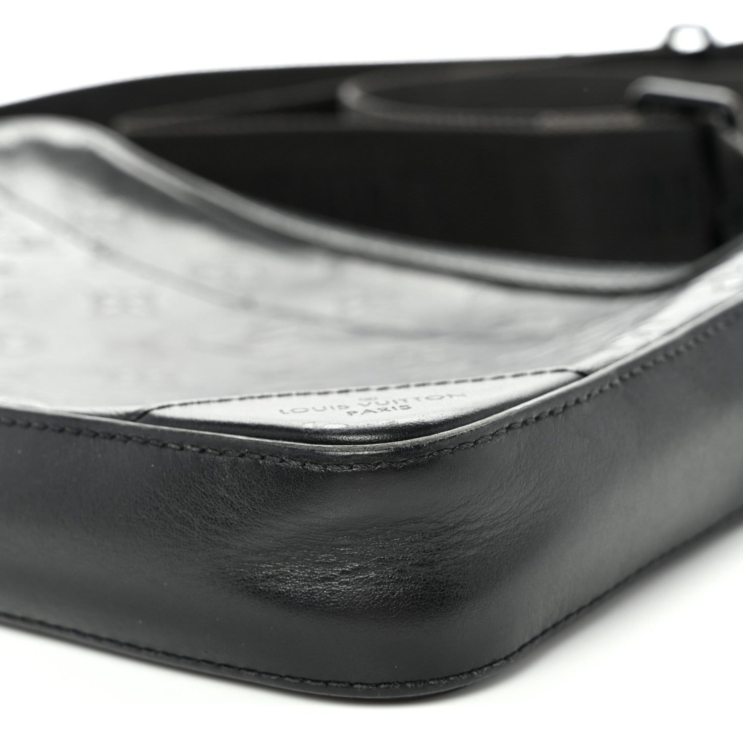 Calfskin Monogram Shadow Duo Messenger Black