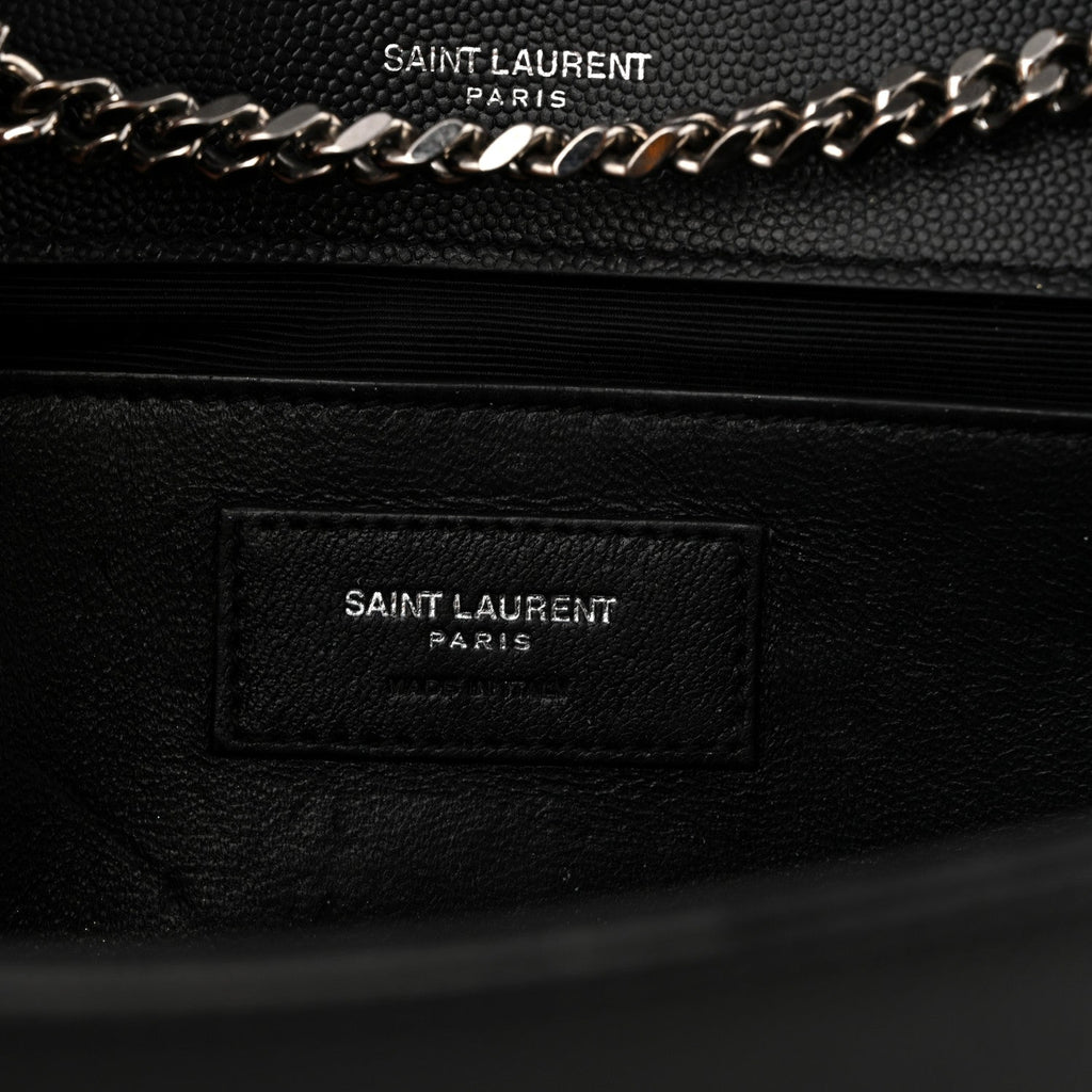 Grain De Poudre Medium Classic Monogram Kate Satchel Black