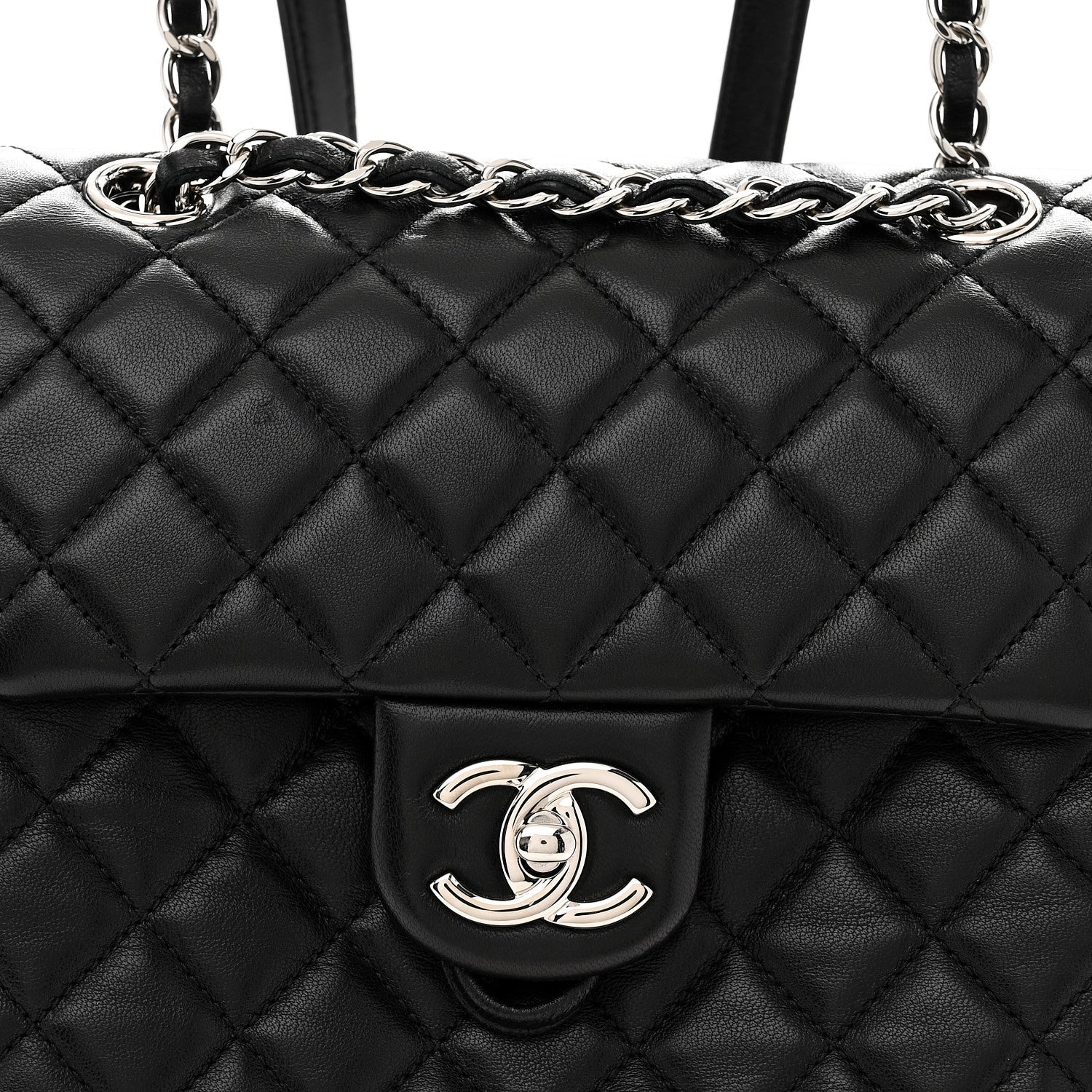 Lambskin Quilted Small Urban Spirit Backpack Black