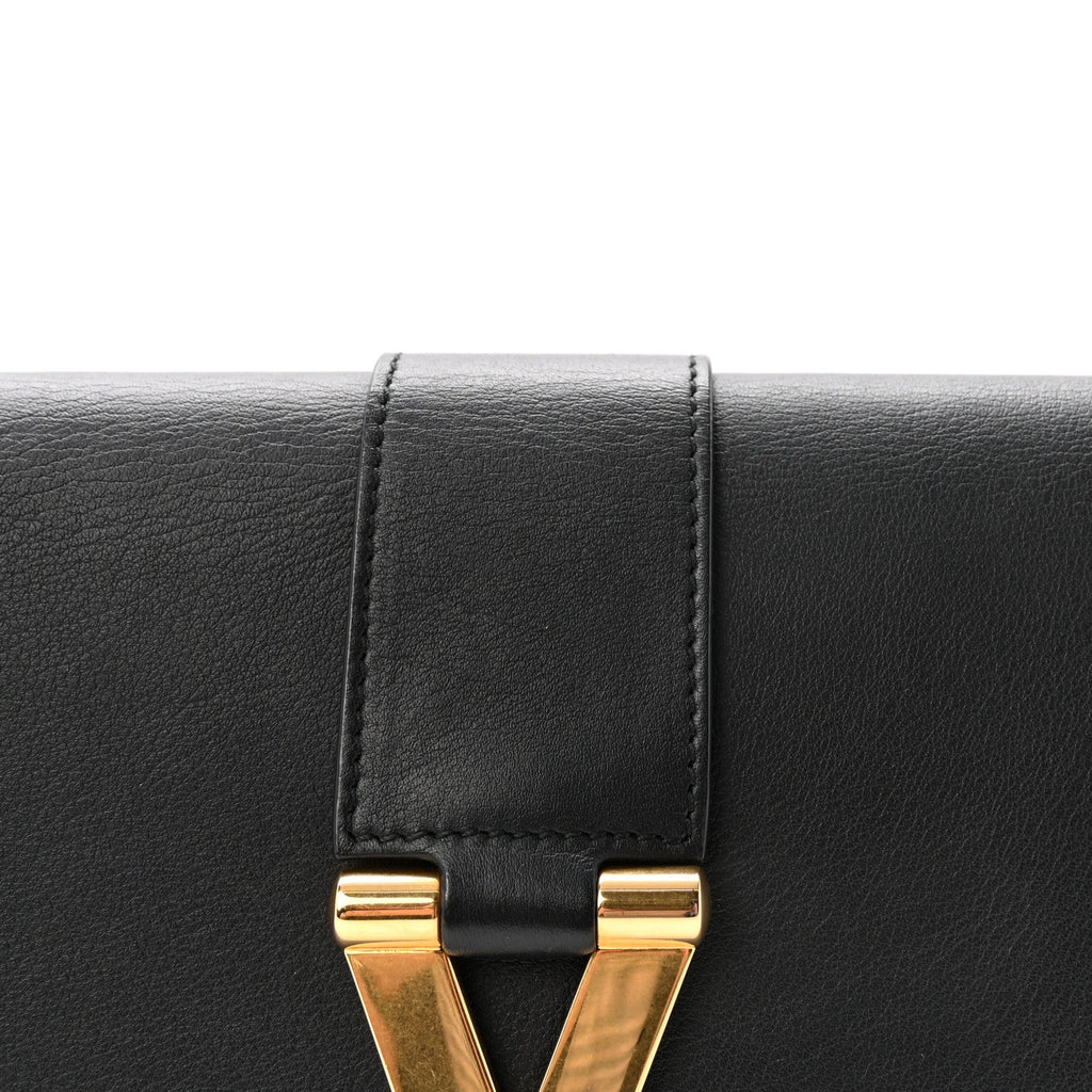 Calfskin Classic Y Ligne Clutch Black