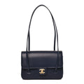 Shiny Caviar Preppy Coco Small Flap Navy
