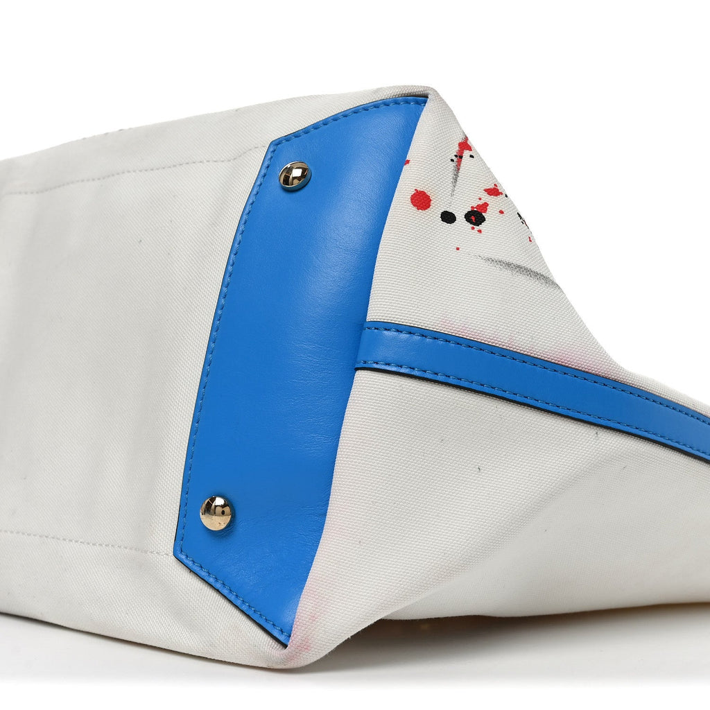 Canvas Frangibus Tote White Multicolor