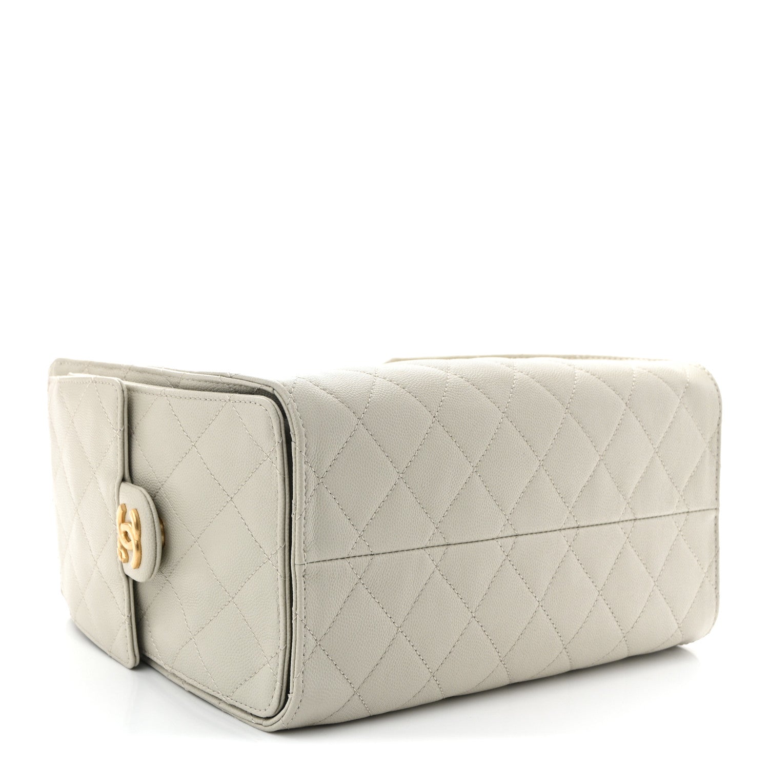 Caviar Quilted Small Chanel 25 Handbag Light Grey