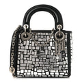 Smooth Calfskin Embroidered Mini Mosaic of Mirrors Lady Dior Black