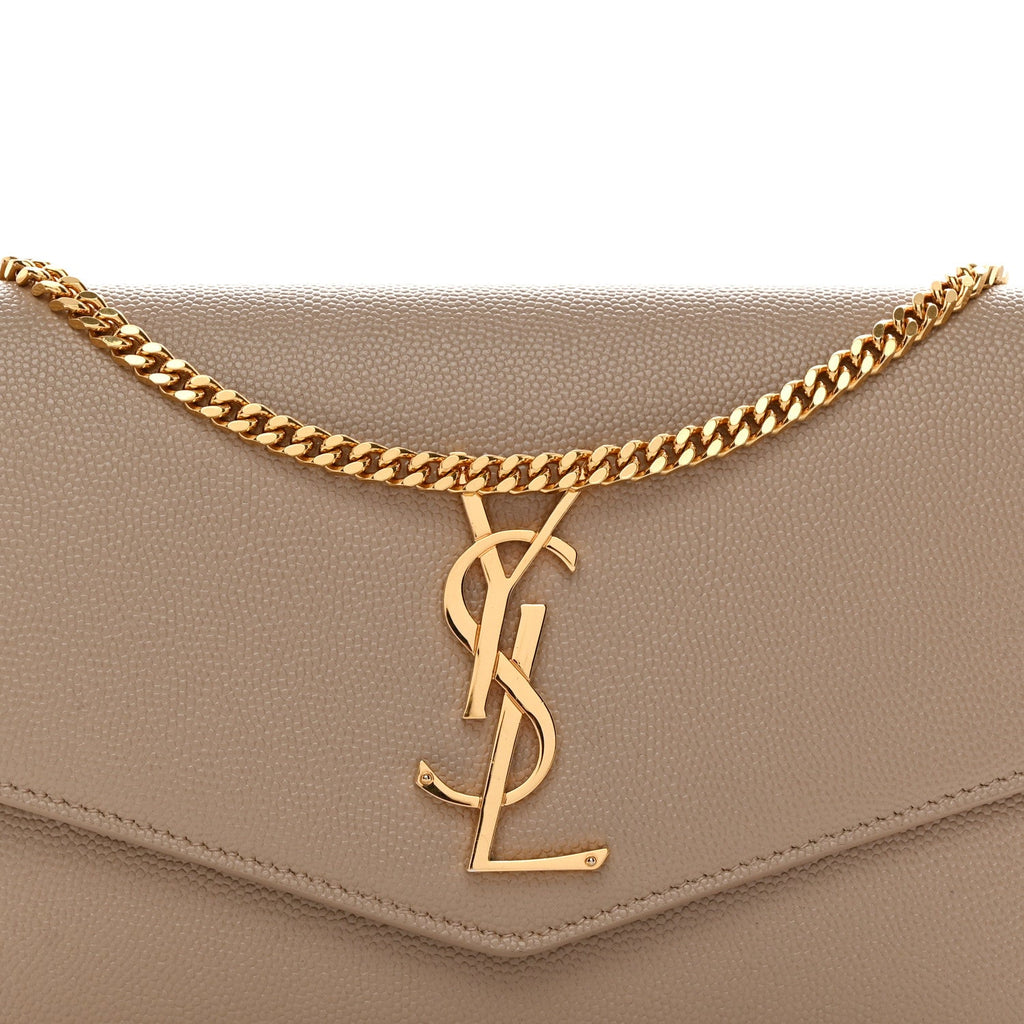 Grain De Poudre Monogram Uptown Chain Wallet Dark Beige
