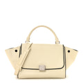 Smooth Calfskin Small Trapeze White Black
