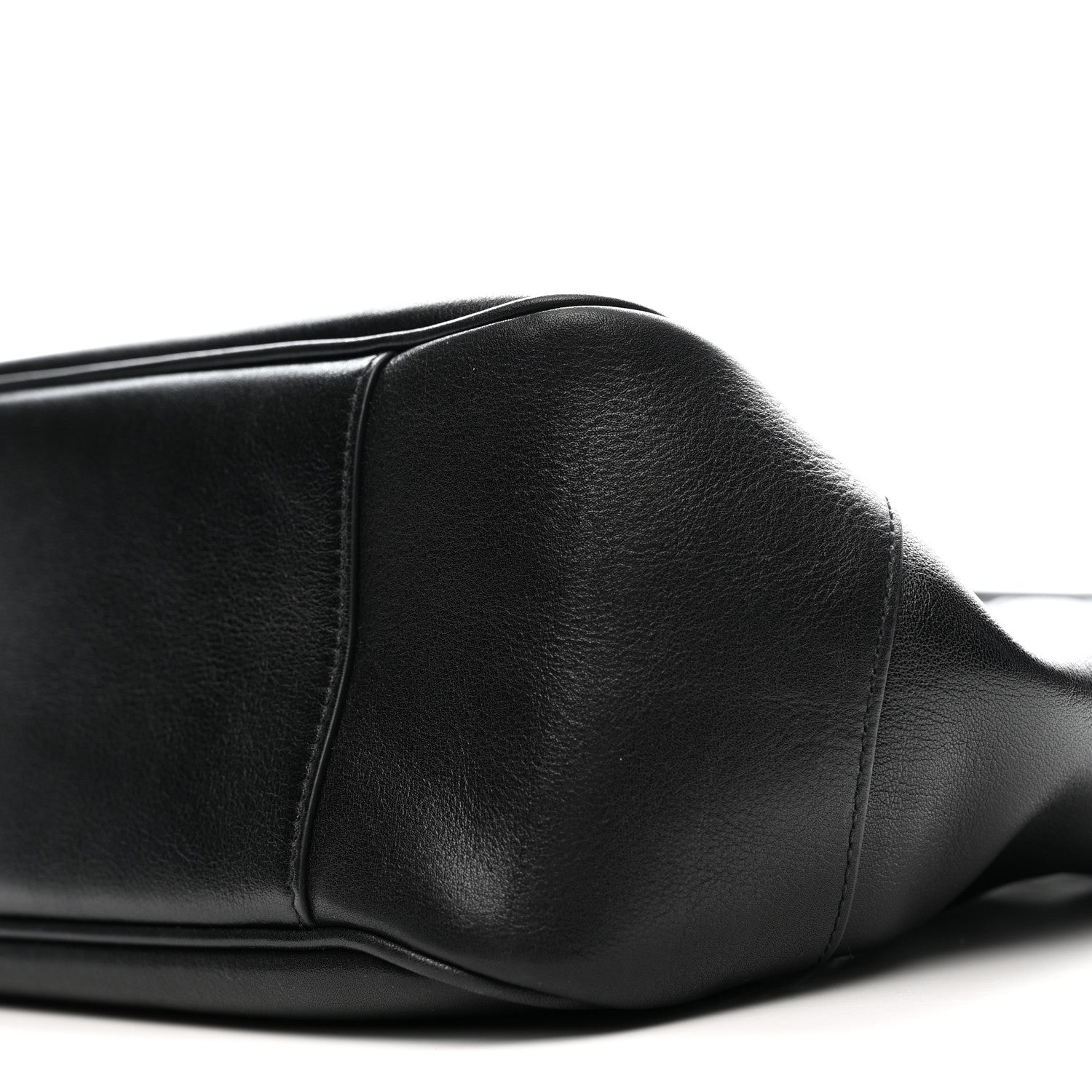 Soft Calfskin Small Mercato Tote Bag Black