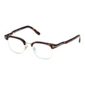 Tom Ford Eyeglasses Browline Full Rim, Dark Havana Frame and Clear/Blue Light Block Lenses Lens FT5932-D-B052