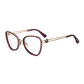 Moschino Eyeglasses Cat Eye Full Rim, Burgundy Frame and Clear Demo Lenses Lens MOS5840LHF00
