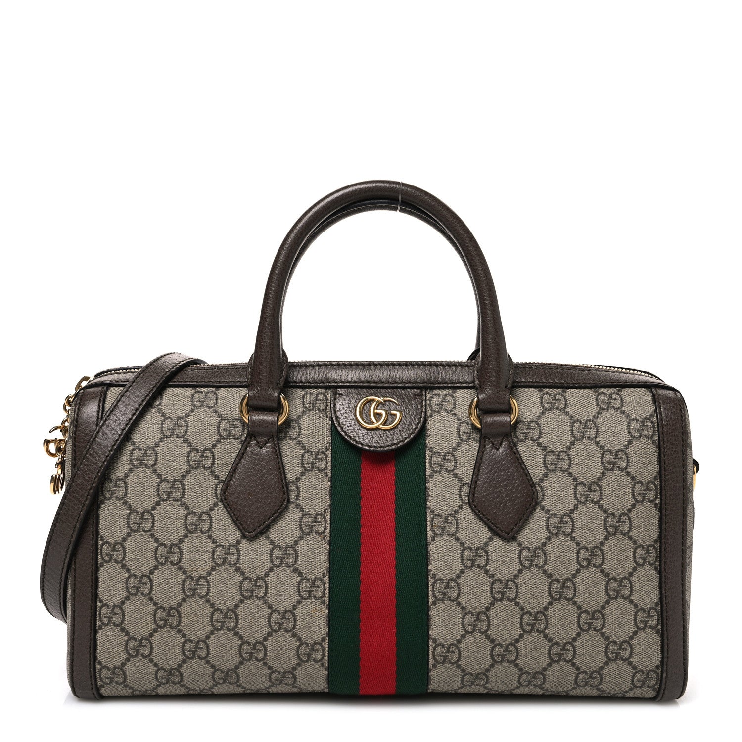 GG Supreme Monogram Web Medium Ophidia Boston Brown