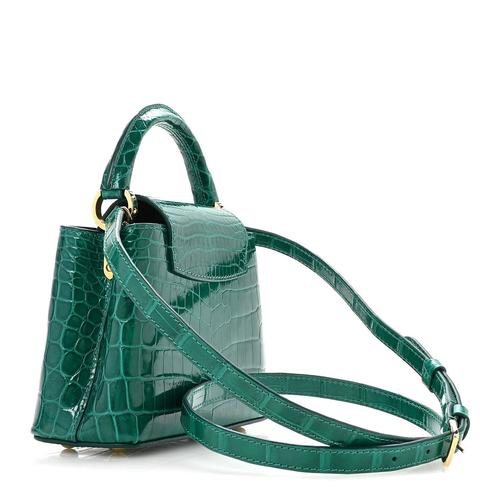 Crocodile Mini Capucines Emeraude