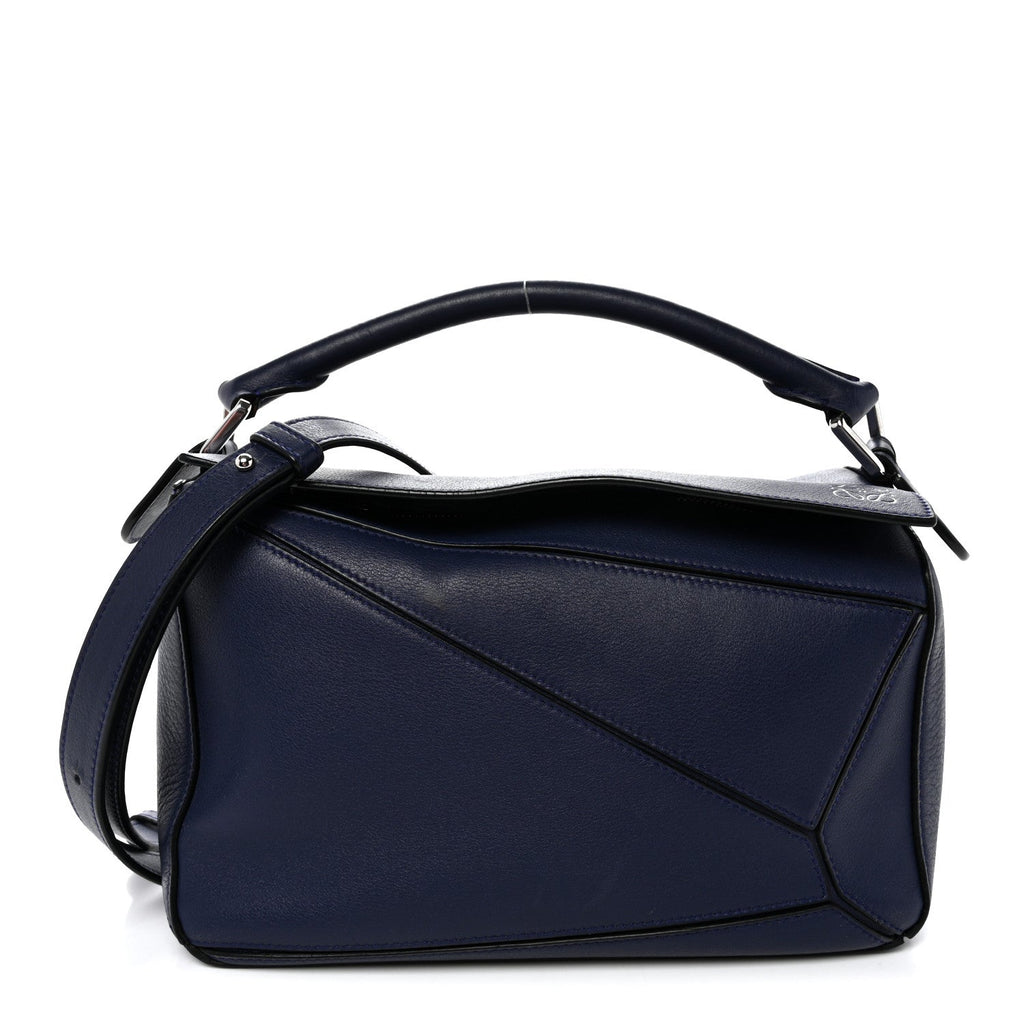 Calfskin Small Puzzle Bag Marine