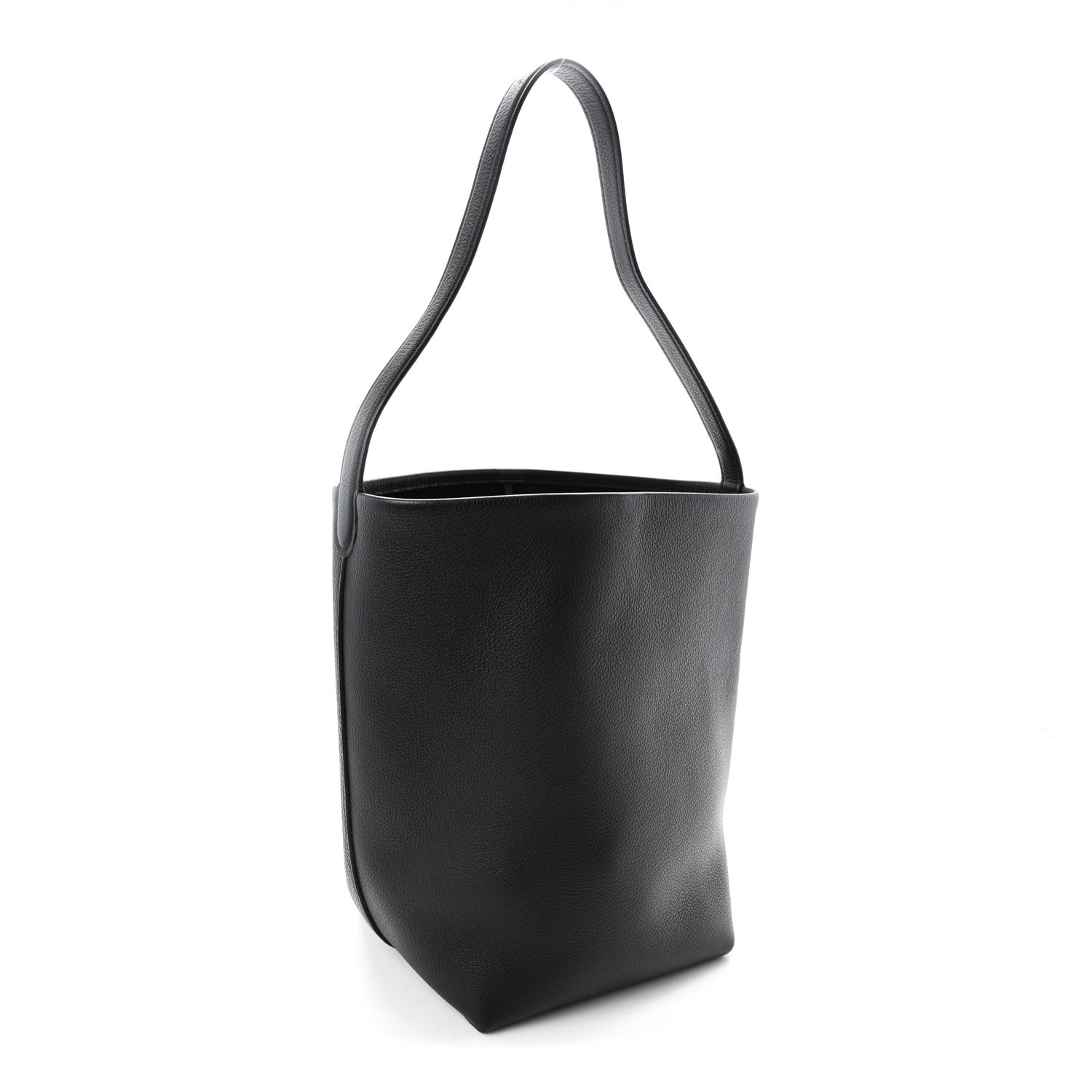 Grained Calfskin Medium N/S Park Tote Black
