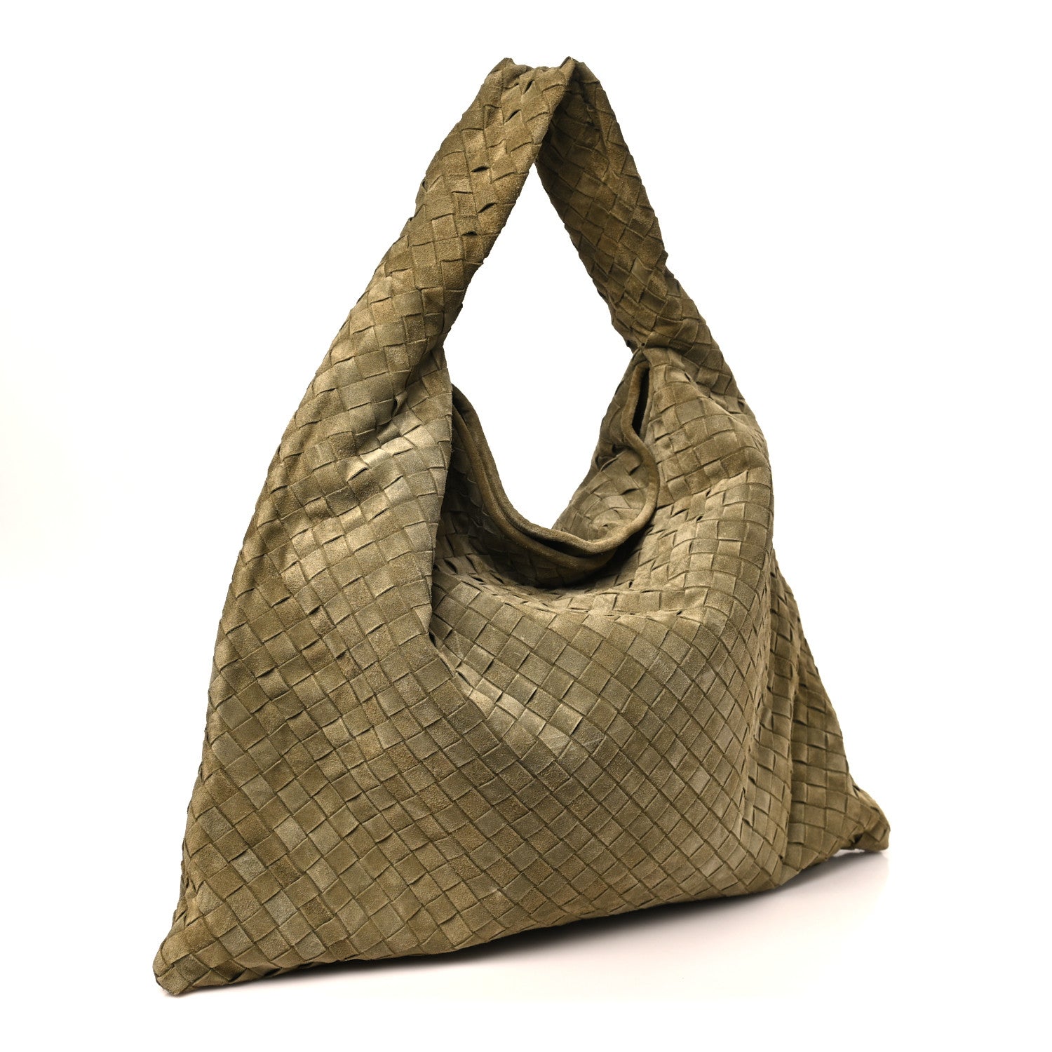 Suede Intrecciato Large Hop Mud