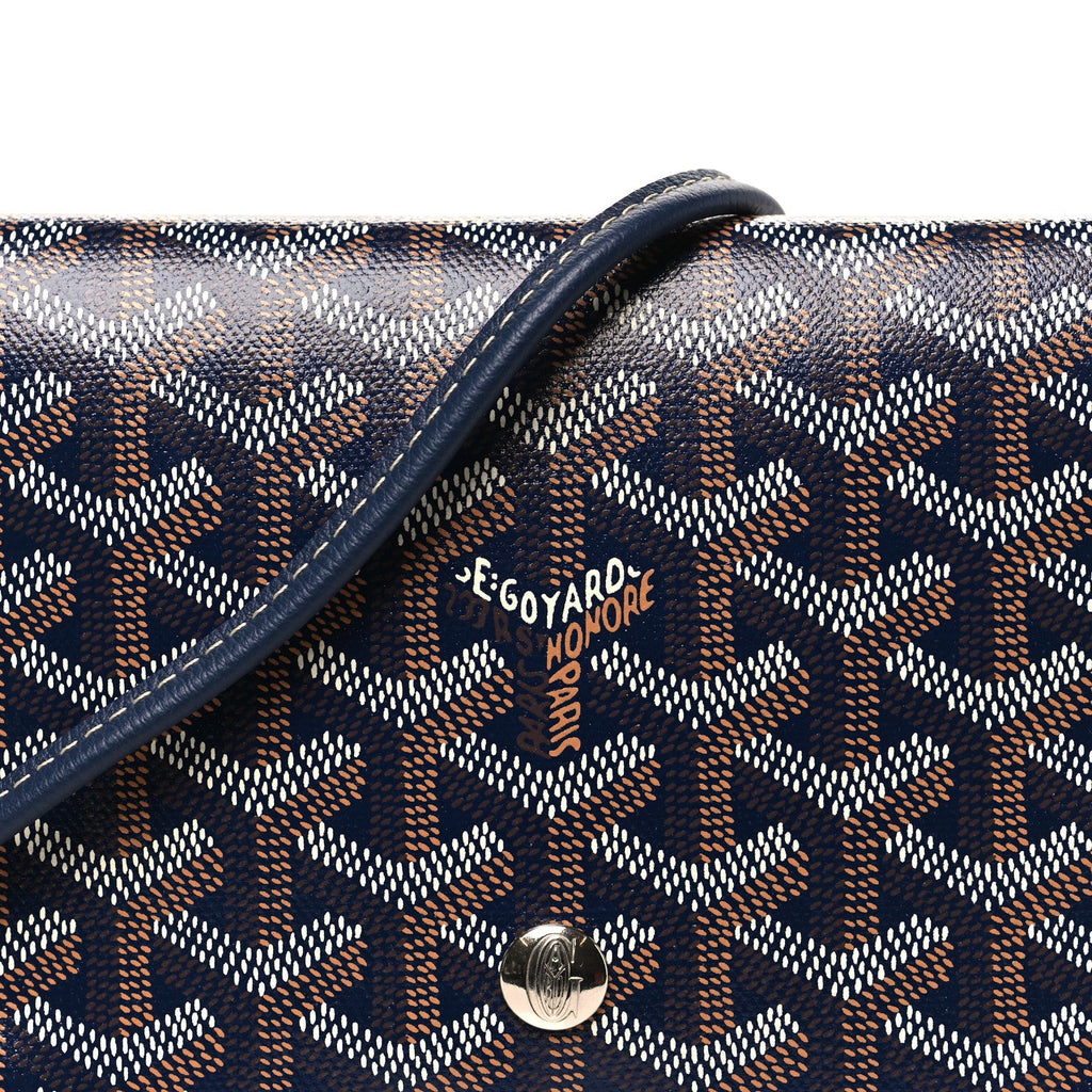 Goyardine Plumet Wallet Clutch Navy