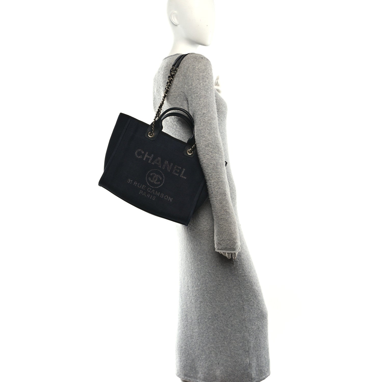 Mixed Fibers Small Deauville Tote Black