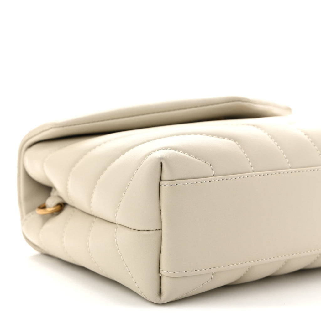 Calfskin Y Quilted Monogram Toy Loulou Crossbody Bag Crema Soft