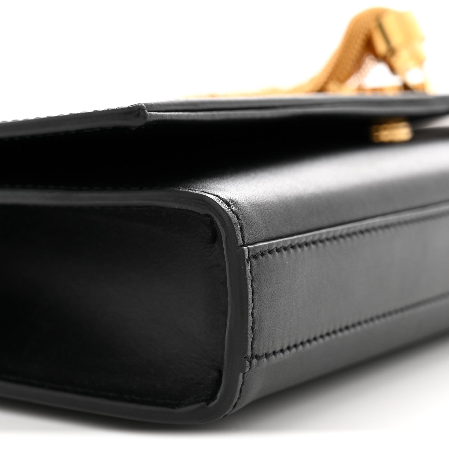 Calfskin Classic Monogram Tassel Clutch Black