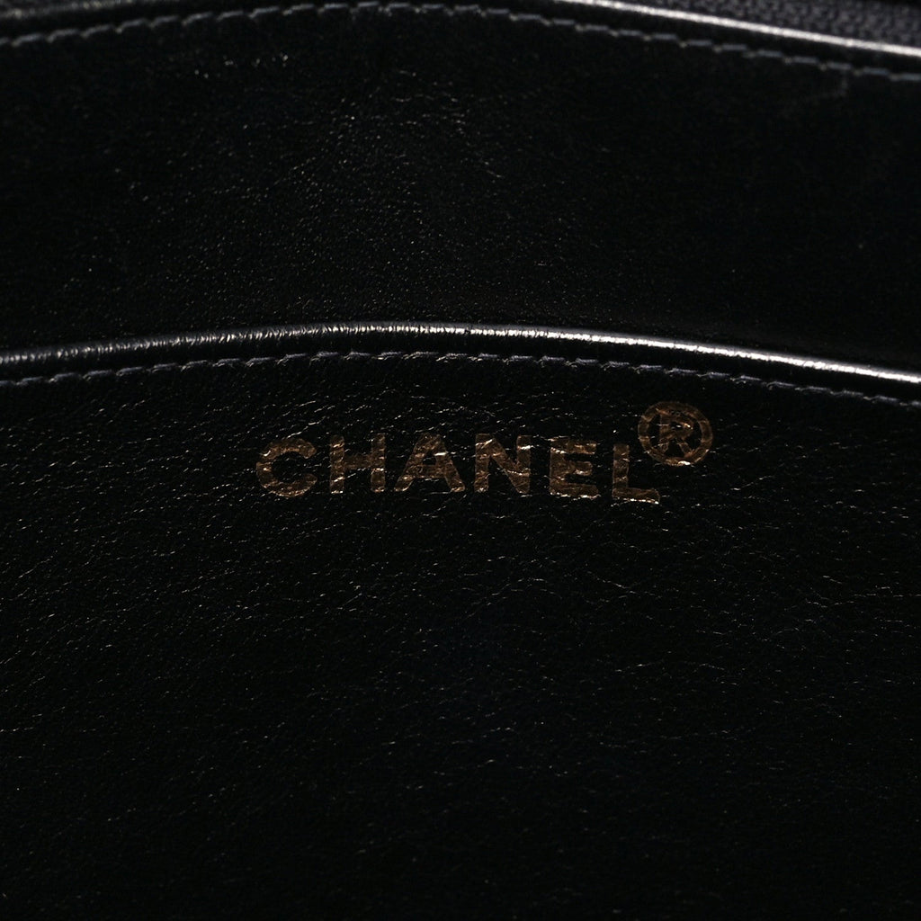 Caviar Quilted Briefcase Laptop Bag Black