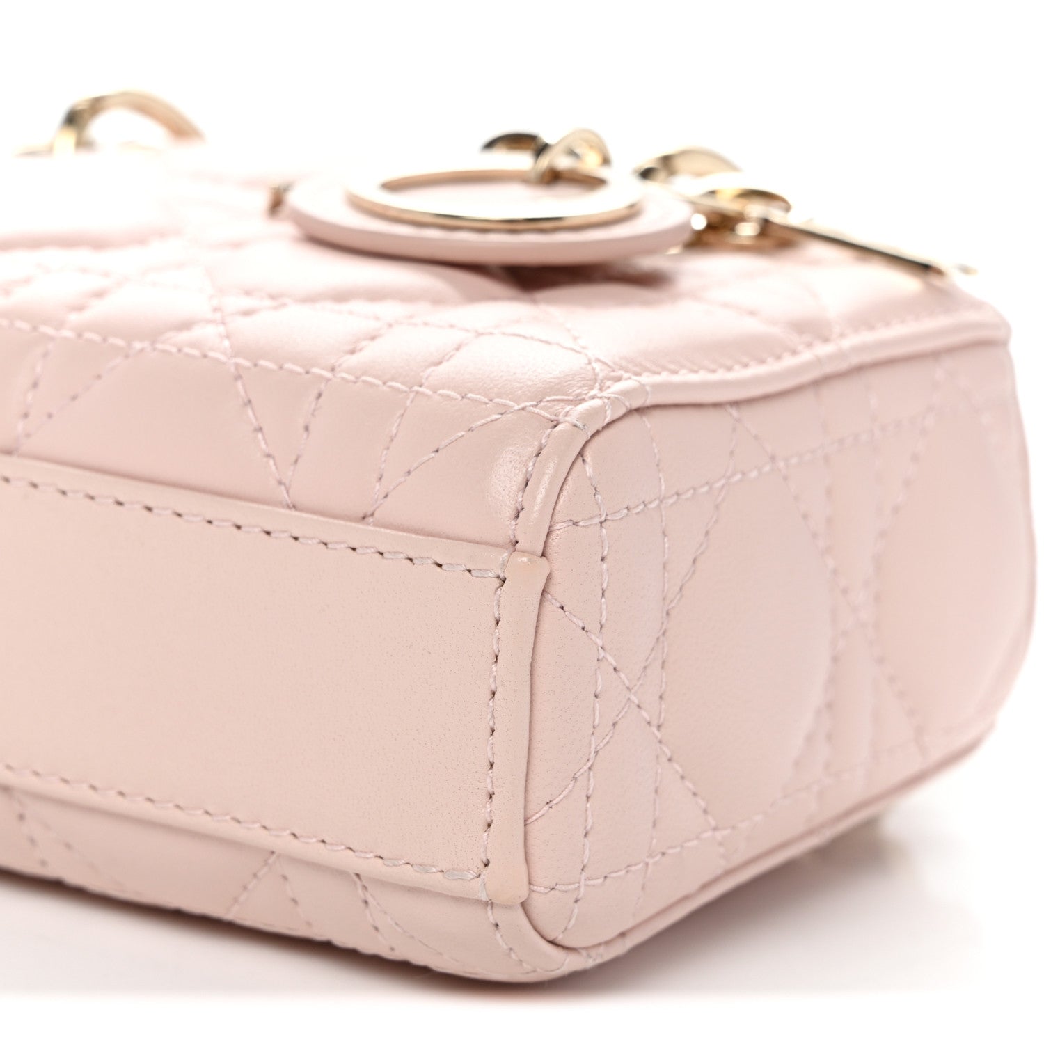 Lambskin Cannage Micro Lady D-Joy Rose Poudre