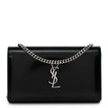 Glazed Calfskin Cassandre Wallet On Chain WOC Black